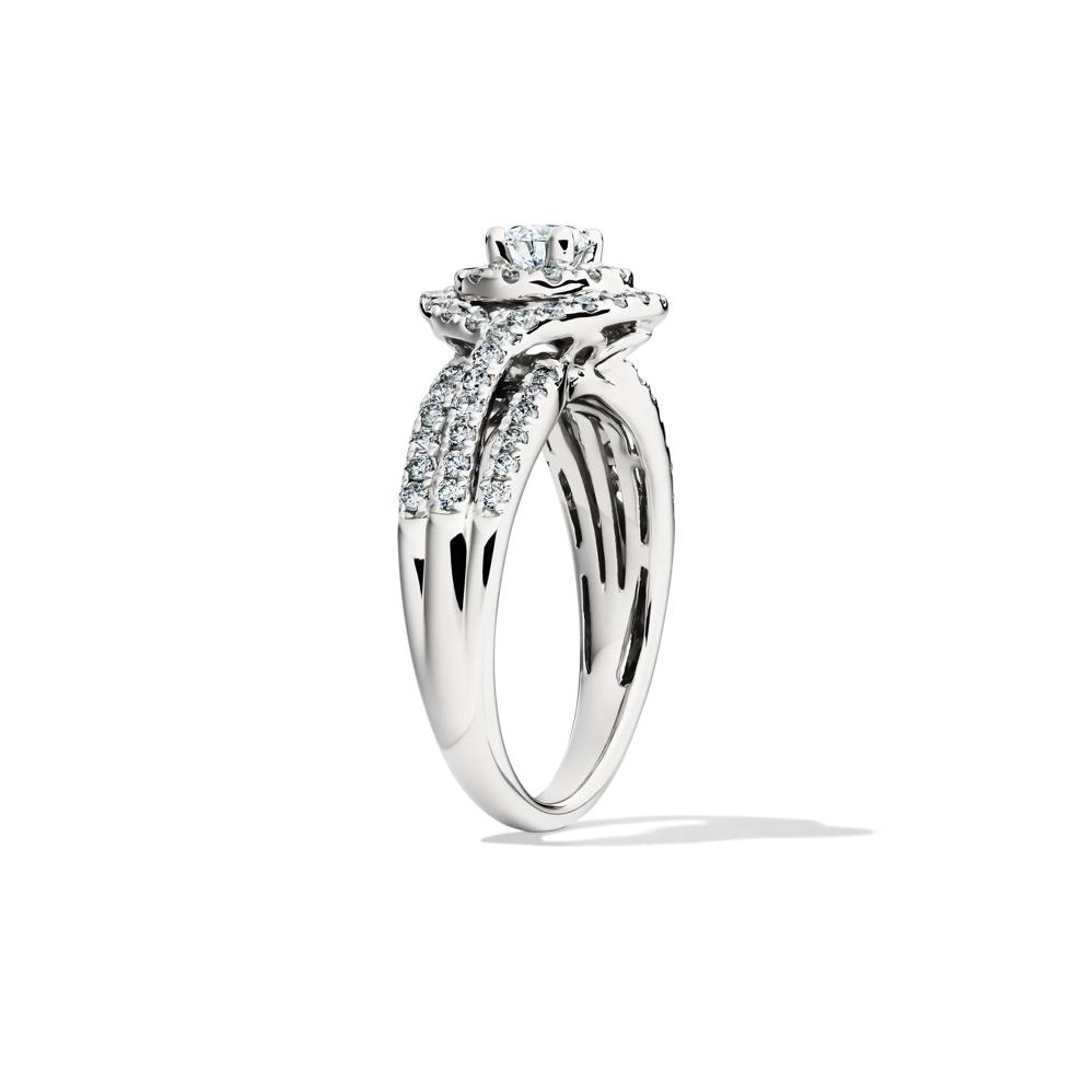 Diamond Double Halo Engagement Ring in 14K White Gold (1 ct. tw.) – Image 3 of 5