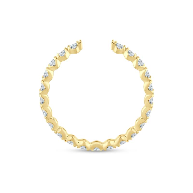 Lab Grown Diamond Open Anniversary Band in 14K Yellow Gold (5/8 ct. tw.) – Image 2 of 3