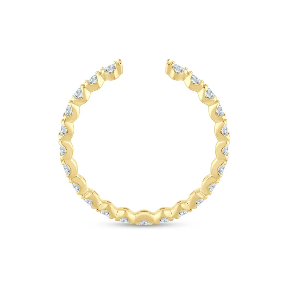 Lab Grown Diamond Open Anniversary Band in 14K Yellow Gold (5/8 ct. tw.) – Image 2 of 3