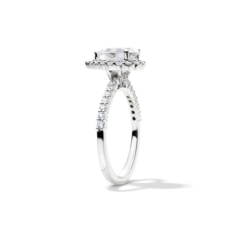 Lab Grown Diamond Pear-Shaped Halo Engagement Ring in 14K White Gold &#40;1 3/4 ct. tw.&#41; – Image 3 of 4