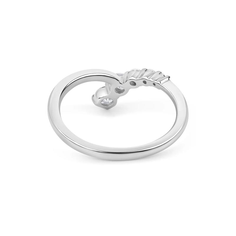 Lab Grown Diamond Bypass Contour Ring in 10K White Gold &#40;3/8 ct. tw.&#41; – Image 4 of 4
