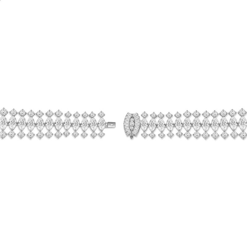 Lab Grown Diamond Multi-Stone Bracelet in 14K White Gold &#40;24 ct. tw.&#41; – Image 2 of 2