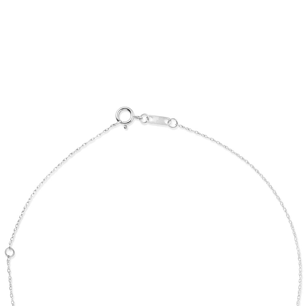 Peridot &amp; Lab-Created White Sapphire Starburst Halo Pendant Necklace in 10K White Gold – Image 2 of 4