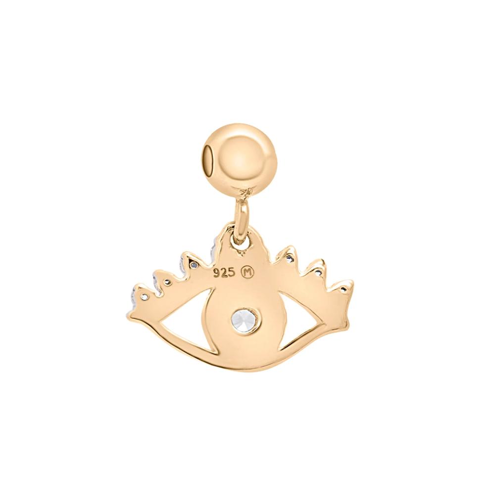 Diamond Accent Glam Eye Bead Charm in Vermeil – Image 3 of 3