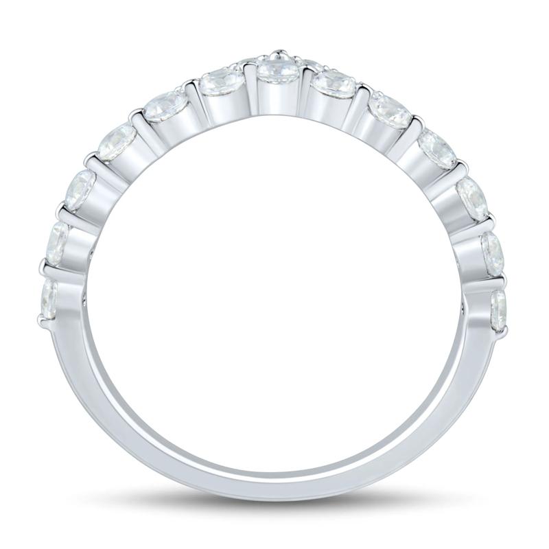 Lab Grown Diamond Chevron Band in 14K White Gold &#40;3/4 ct. tw.&#41; – Image 2 of 3