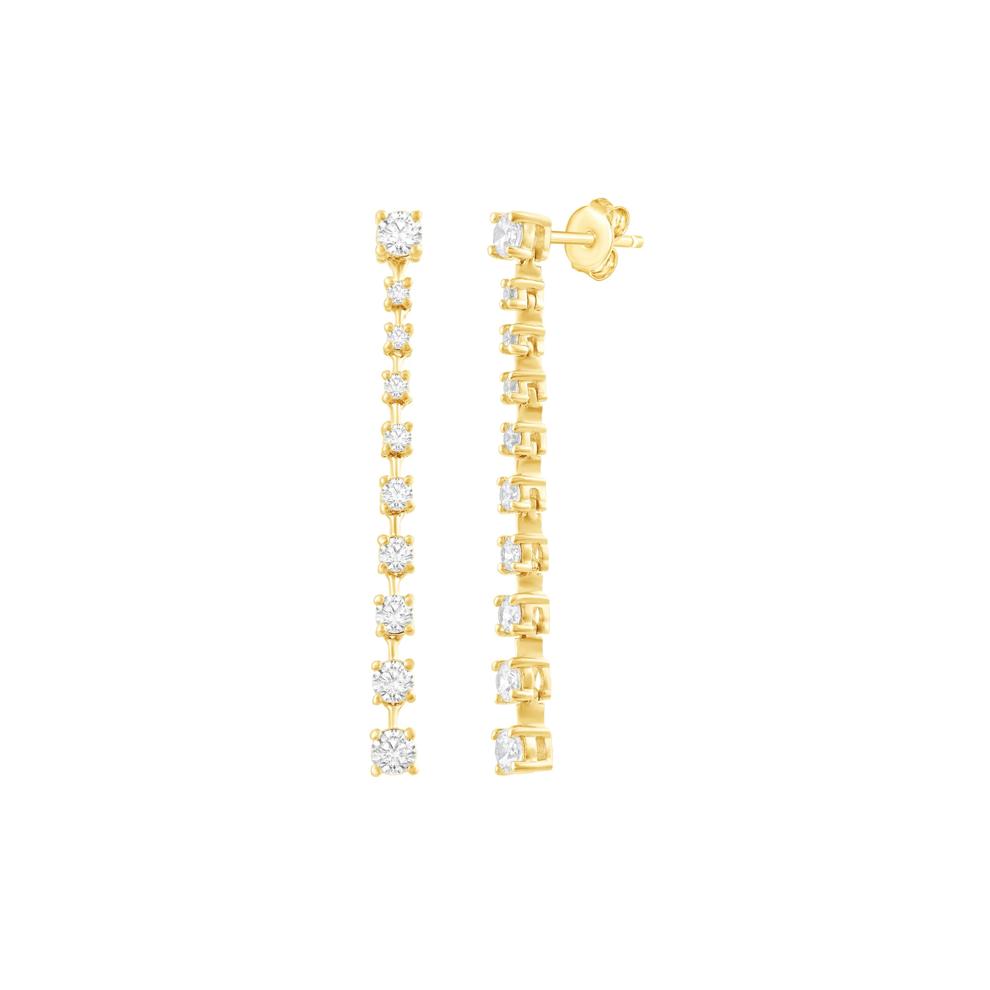 Diamond Drop Earrings in 14K Yellow Gold (1 ct. tw.) – Image 1 of 1