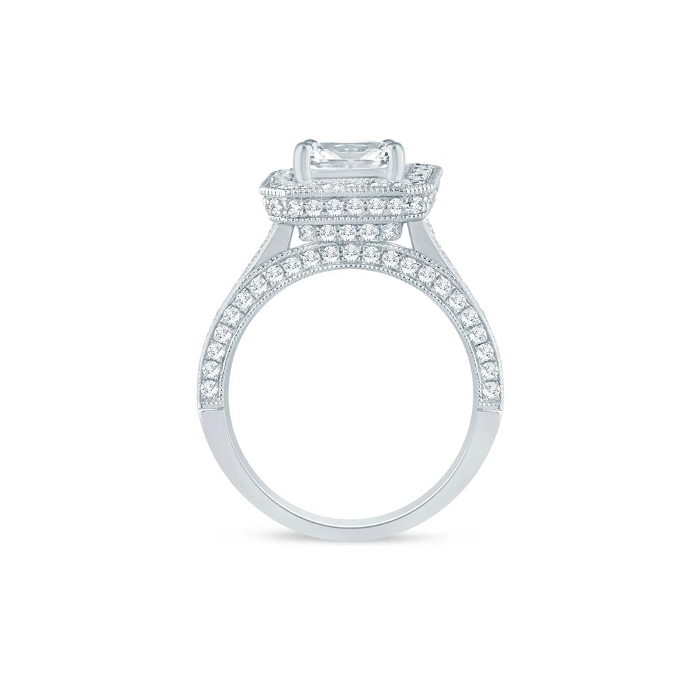 Kaya Radiant Cut Lab Grown Diamond Engagement Ring in 14K White Gold (3 ct. tw.) – Image 2 of 4