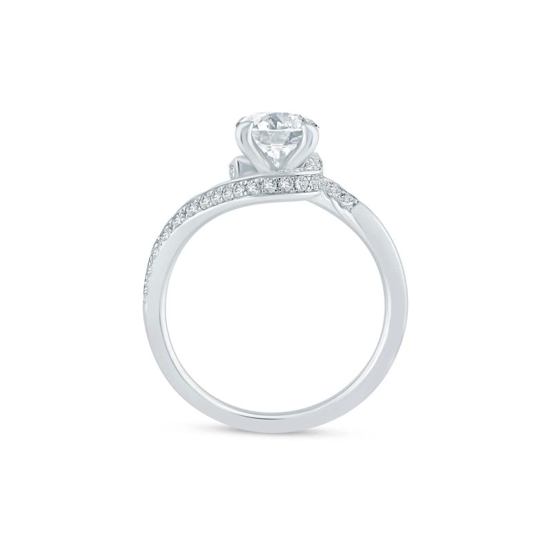 Lab Grown Diamond Bypass Engagement Ring in 14K White Gold &#40;2 1/2 ct. tw.&#41; – Image 2 of 3