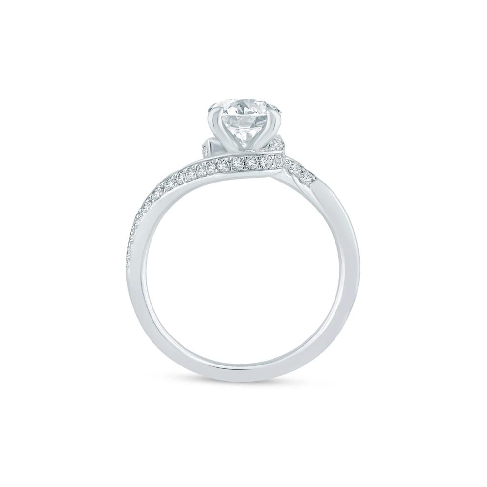 Lab Grown Diamond Bypass Engagement Ring in 14K White Gold (2 1/2 ct. tw.) – Image 2 of 3
