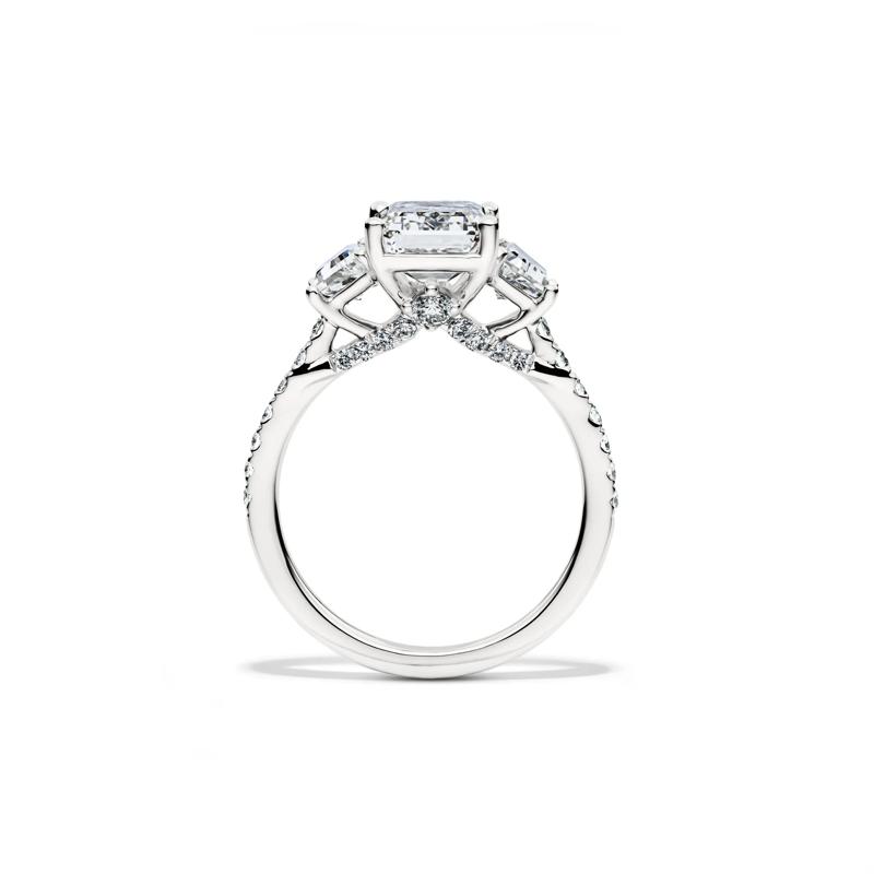 Jane Lab Grown Diamond Emerald-Cut Engagement Ring in Platinum &#40;4 1/2 ct. tw.&#41; – Image 2 of 4