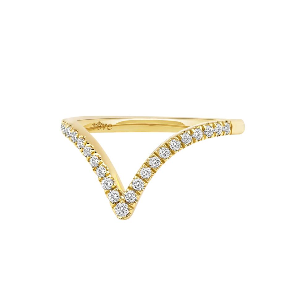 Ellis Lab Grown Diamond Chevron Band in 14K Yellow Gold (1/4 ct. tw.) – Image 5 of 5