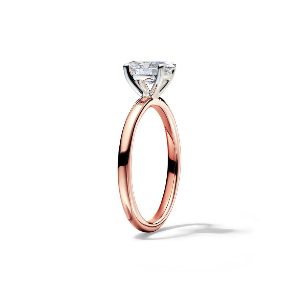 Lab Grown Diamond Solitaire Oval Engagement Ring in 14K Rose Gold (1 ct.) – Image 3 of 4