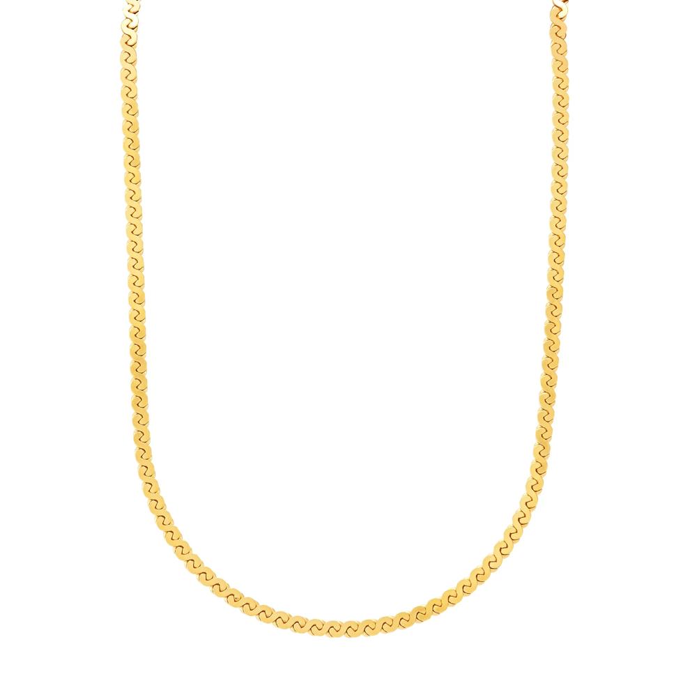 Serpentine Chain Necklace in Vermeil, 1.8MM, 15" – Image 1 of 3