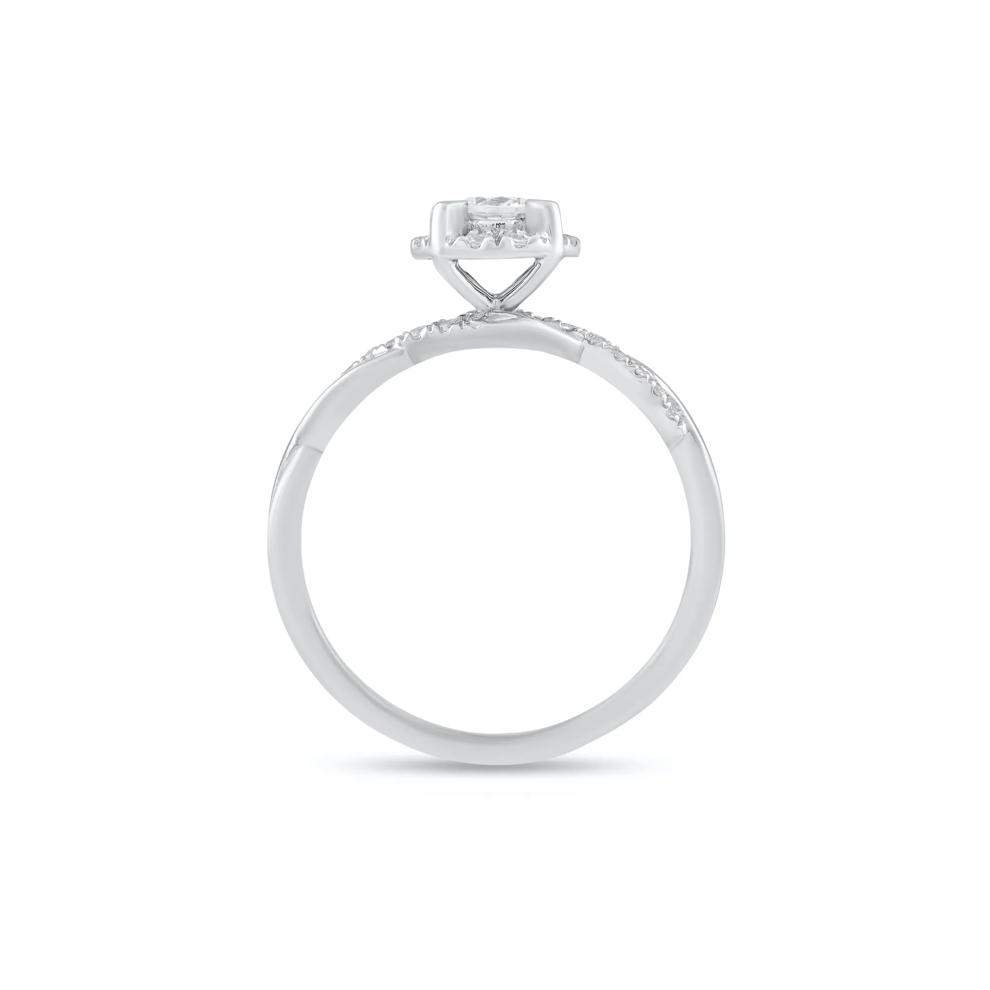 Diamond Round Center Engagement Set in 10K White Gold (1/2 ct. tw.) – Image 2 of 6