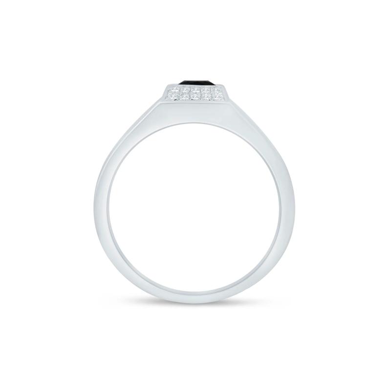 Men&#39;s Black and White Diamond Ring in Sterling Silver &#40;5/8 ct. tw.&#41; – Image 2 of 3