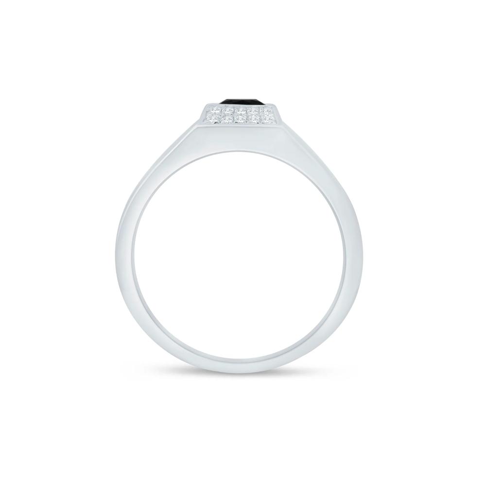 Men's Black and White Diamond Ring in Sterling Silver (5/8 ct. tw.) – Image 2 of 3