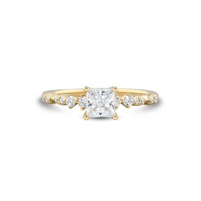 Princess-Cut Diamond Engagement Ring in 14K Yellow Gold (1 ct. tw.)