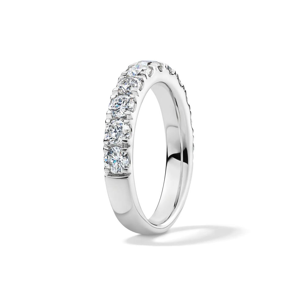 Lab-Created Moissanite Band Ring in 10K White Gold (1 1/2 ct. dew) – Image 3 of 4