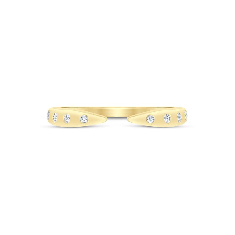 Lab Grown Diamond Burnished Open Band in 14K Yellow Gold &#40;1/10 ct. tw.&#41; – Image 1 of 3