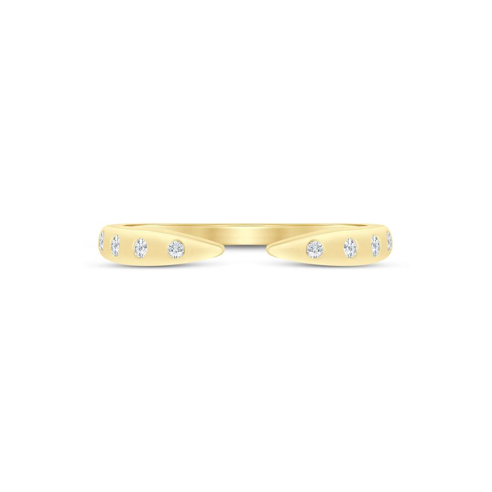 Lab Grown Diamond Burnished Open Band in 14K Yellow Gold (1/10 ct. tw.) – Image 1 of 3