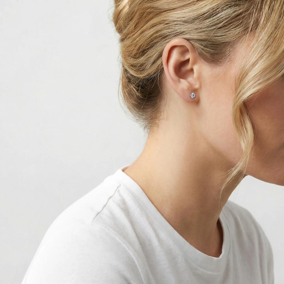 Lab Grown Diamond Stud Earrings in Platinum (1 ct. tw.) – Image 4 of 4