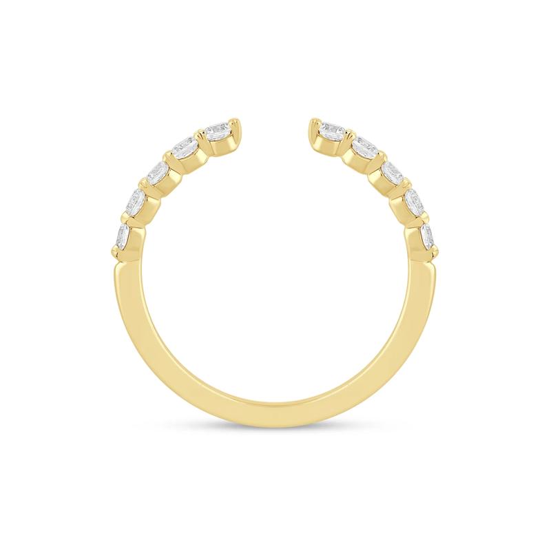 Lab Grown Round Diamond Open Band in 14K Yellow Gold (1/2 ct. tw.) – Image 2 of 3