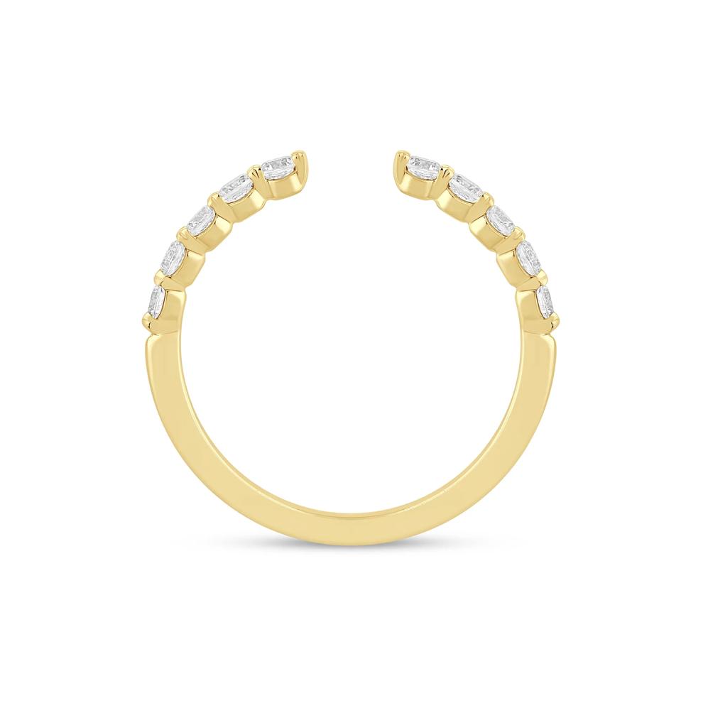 Lab Grown Round Diamond Open Band in 14K Yellow Gold (1/2 ct. tw.) – Image 2 of 3