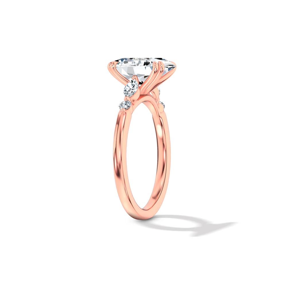 Lab Grown Diamond Oval Engagement Ring in 14K Rose Gold (3 1/7 ct. tw.) – Image 3 of 4