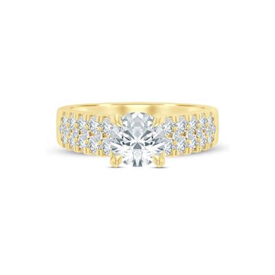 Lab Grown Diamond Double-Row Semi-Mount Ring