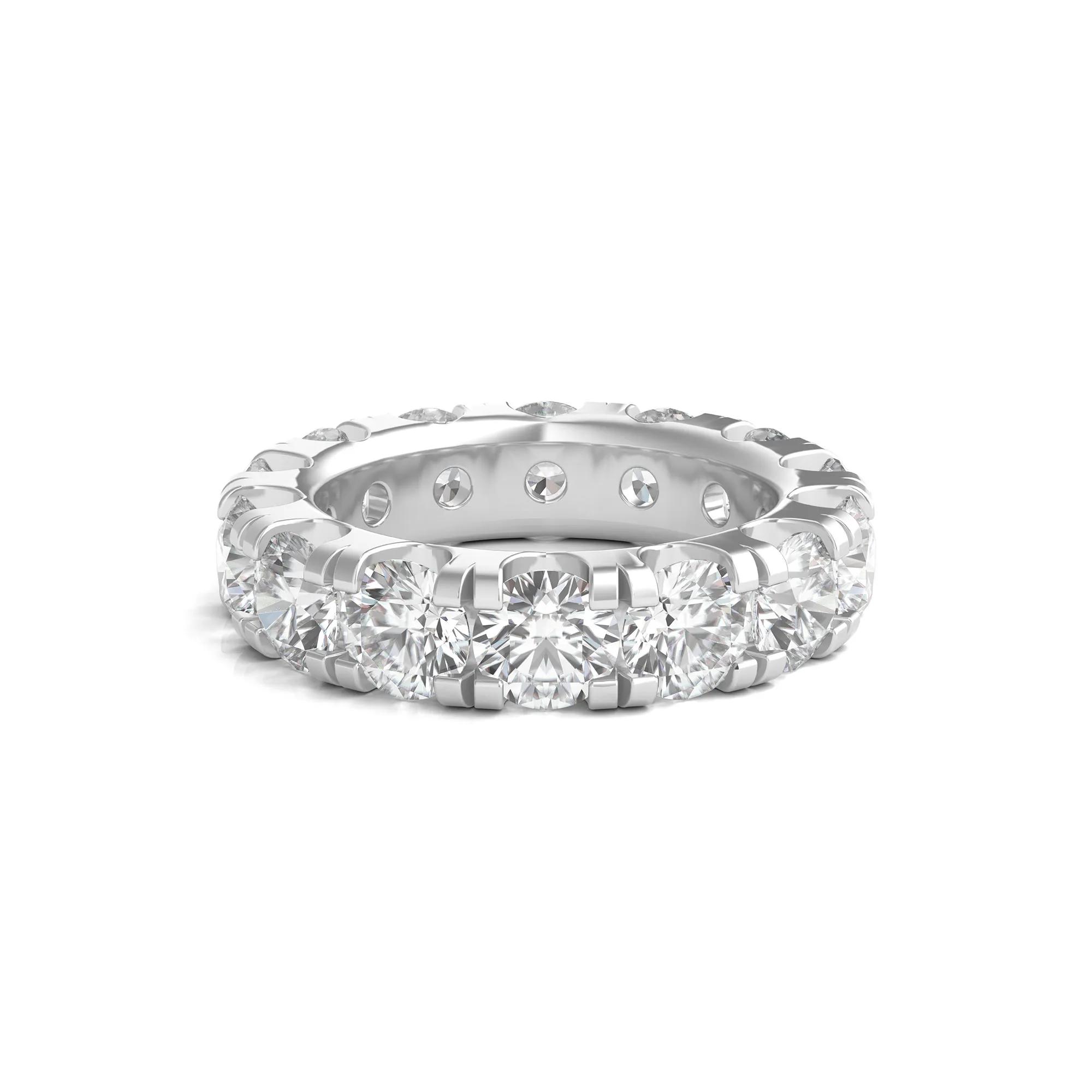 7 ct. tw. Round-Cut Diamond Eternity Band Ring | 14k White Gold | Size 6.5 | 2mm | Signature Collection