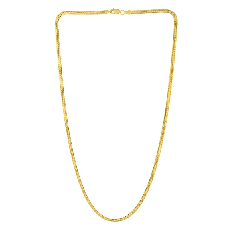Oval Snake Chain in 14K Yellow Gold, 3.3MM, 18" – Image 1 of 4