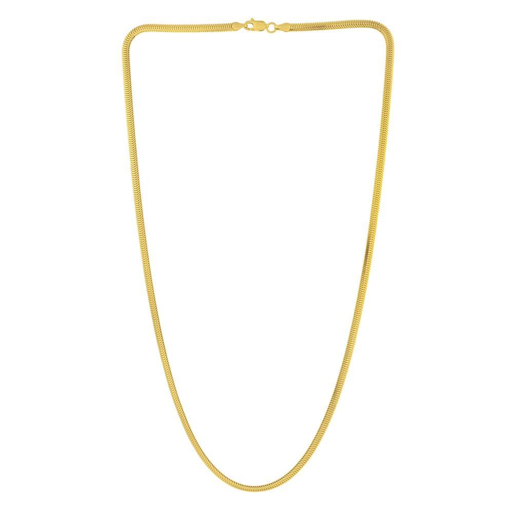 Oval Snake Chain in 14K Yellow Gold, 3.3MM, 18" – Image 1 of 4