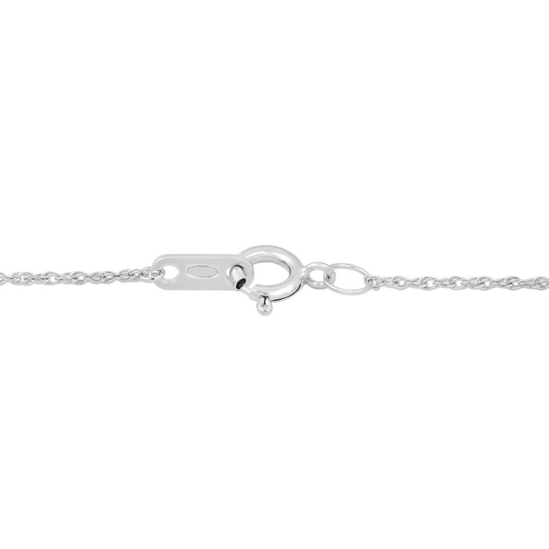 Blue and White Diamond Bar Necklace in Sterling Silver &#40;1/4 ct. tw.&#41; – Image 3 of 3