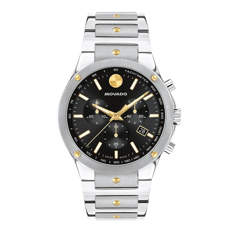 Movado® Men's SE Chronograph Watch in Stainless Steel, 42MM