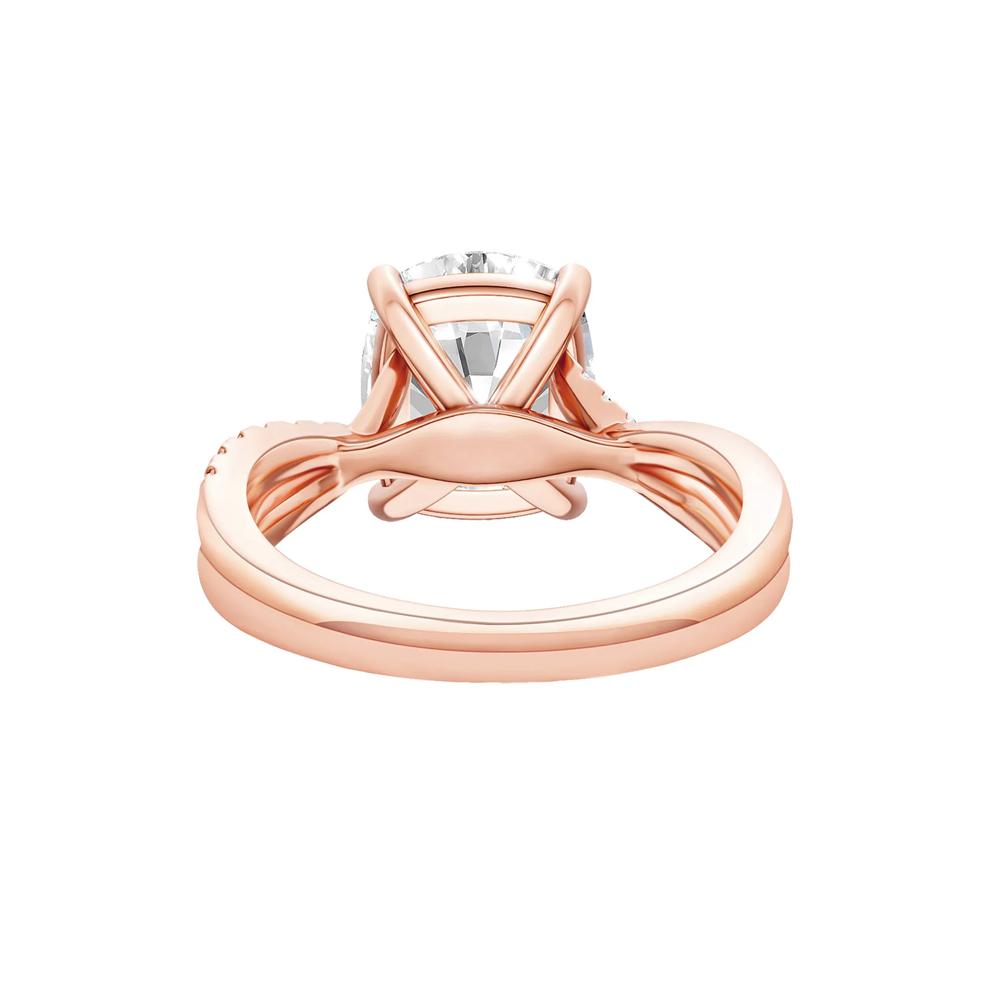 Lab Grown Diamond Elongated Cushion Engagement Ring in 14K Rose Gold (4 ct. tw.) – Image 4 of 4