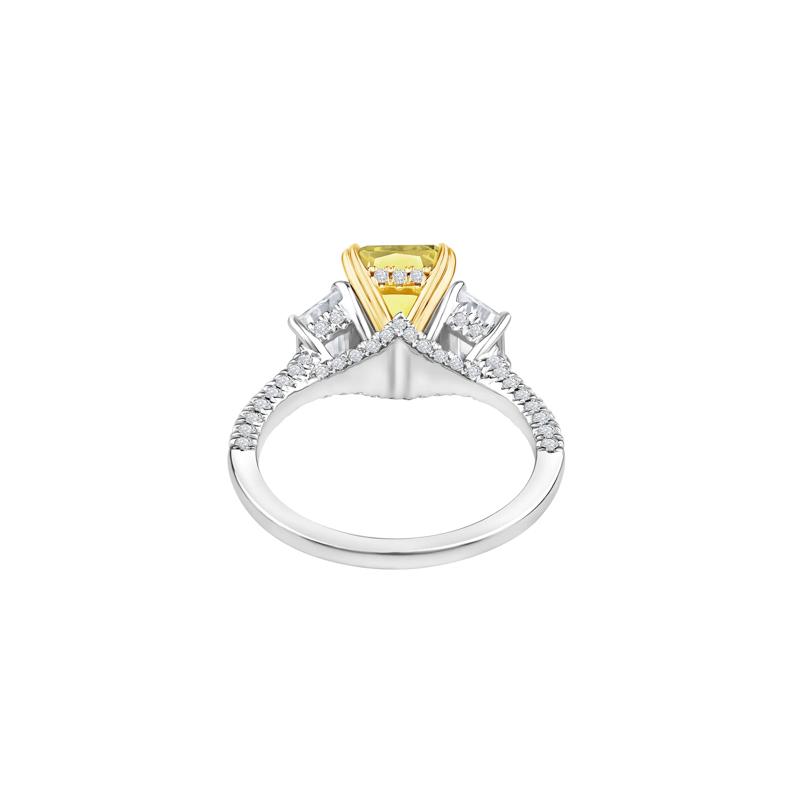 Wren Lab Grown Yellow Diamond Engagement Ring in Platinum &amp; 18K Yellow Gold &#40;4 ct. tw.&#41; – Image 4 of 4