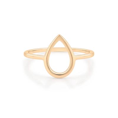 Pear-Shaped Ring in 14K Gold Vermeil