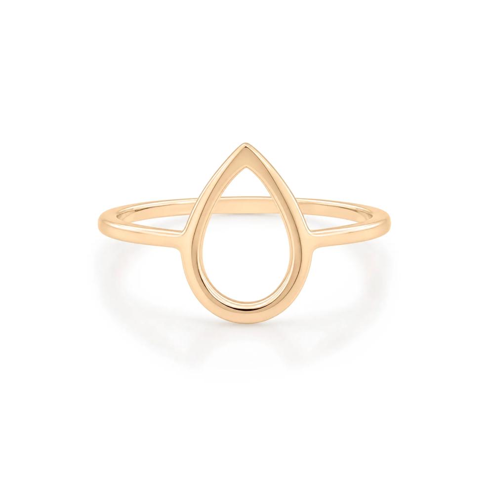 Pear-Shaped Ring in 14K Gold Vermeil – Image 1 of 4