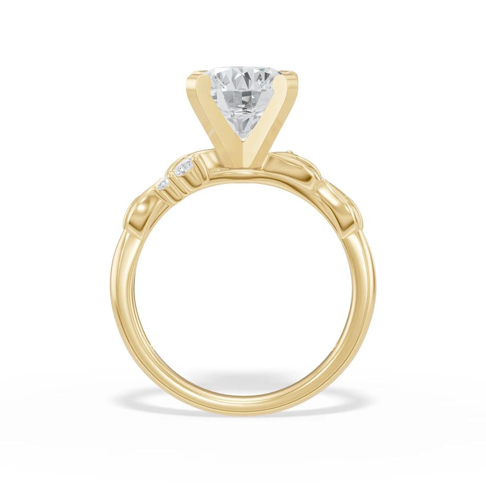 Lab Grown Diamond Semi-Mount Engagement Ring in 14K Yellow Gold (1/10 ct. tw.) (Setting Only) – Image 3 of 6
