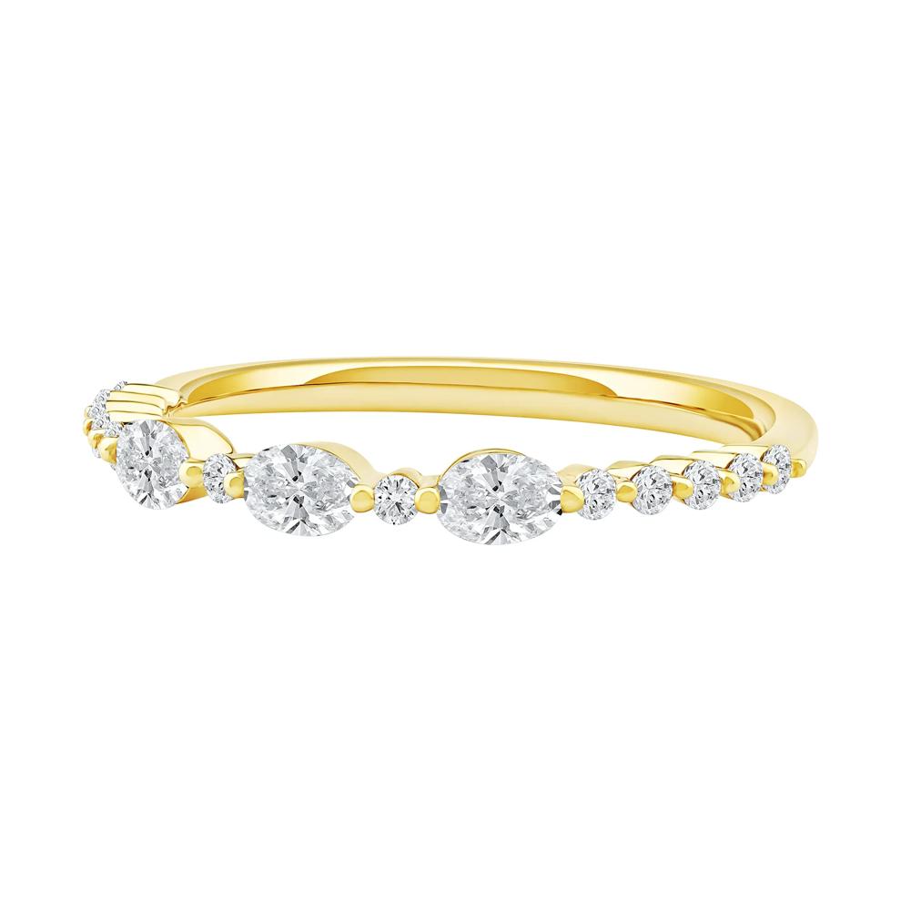 Lab Grown Diamond Oval Band in 10K Yellow Gold (1/2 ct. tw.) – Image 5 of 5