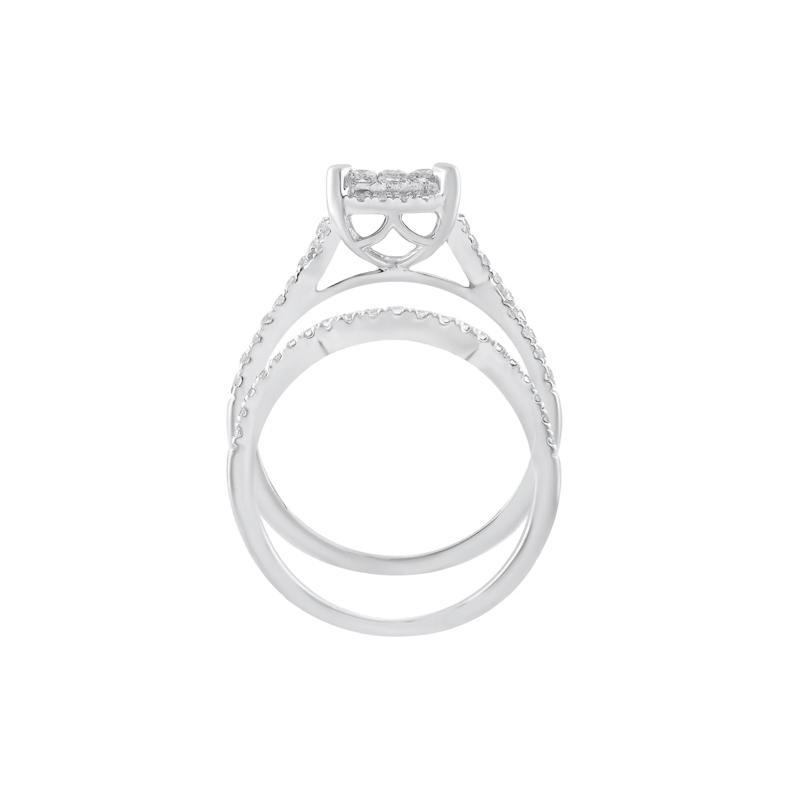 Diamond Composite Engagement Ring in 10K White Gold &#40;3/4 ct. tw.&#41; – Image 2 of 3