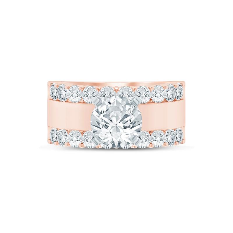 Lab Grown Diamond Semi-Mount Engagement Ring in 14K Rose Gold (1 1/2 ct. tw.) (Setting Only) – Image 1 of 6
