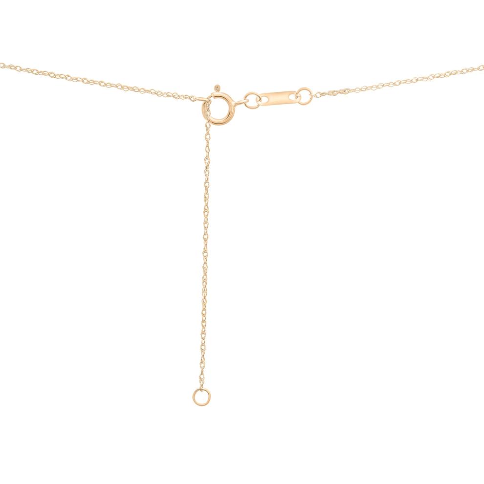 Peridot Three-Stone Triangle Birthstone Pendant in 10K Yellow Gold – Image 3 of 4