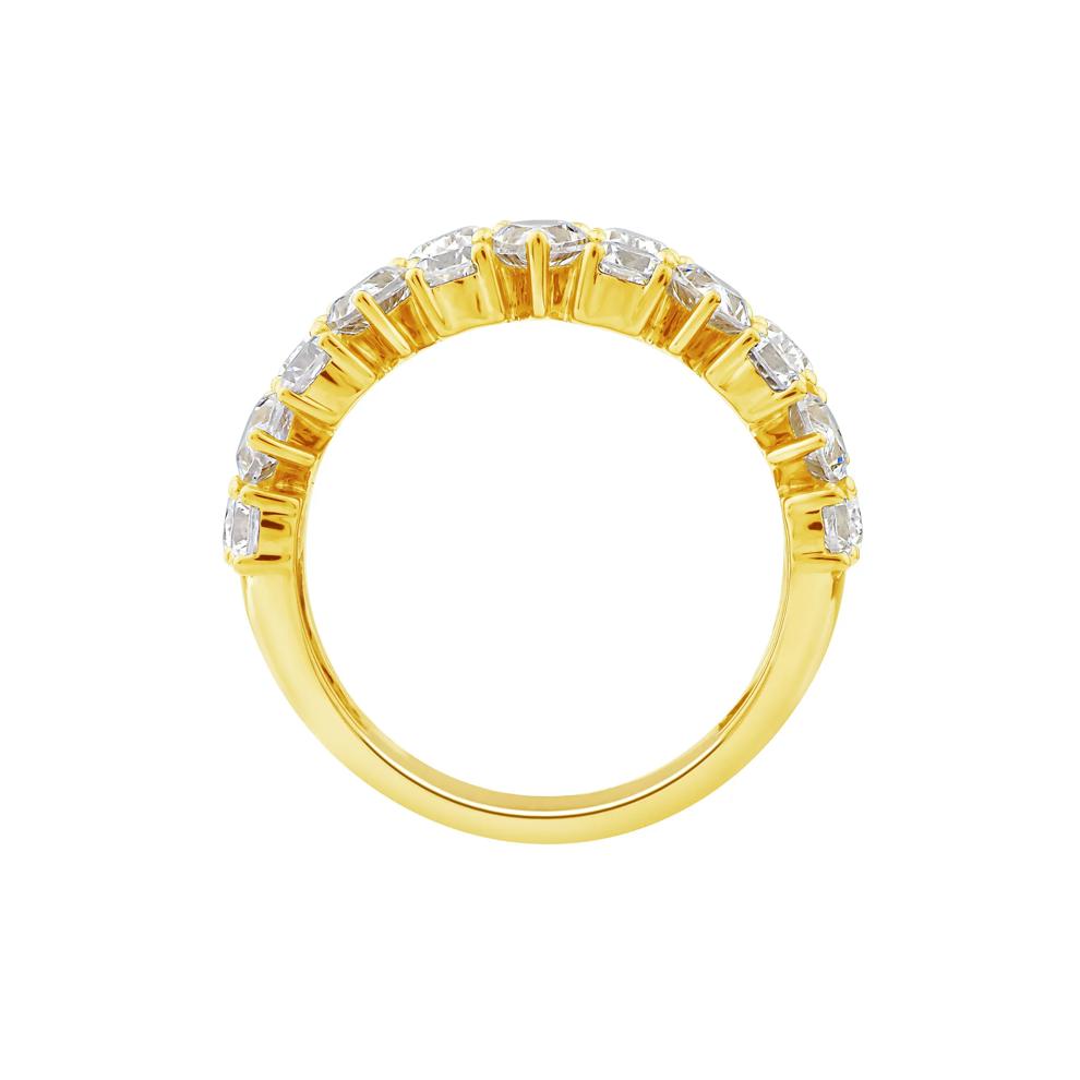 Lab Grown Diamond Pear Wide Anniversary Band in 10K Yellow Gold (3 ct. tw.) – Image 2 of 3