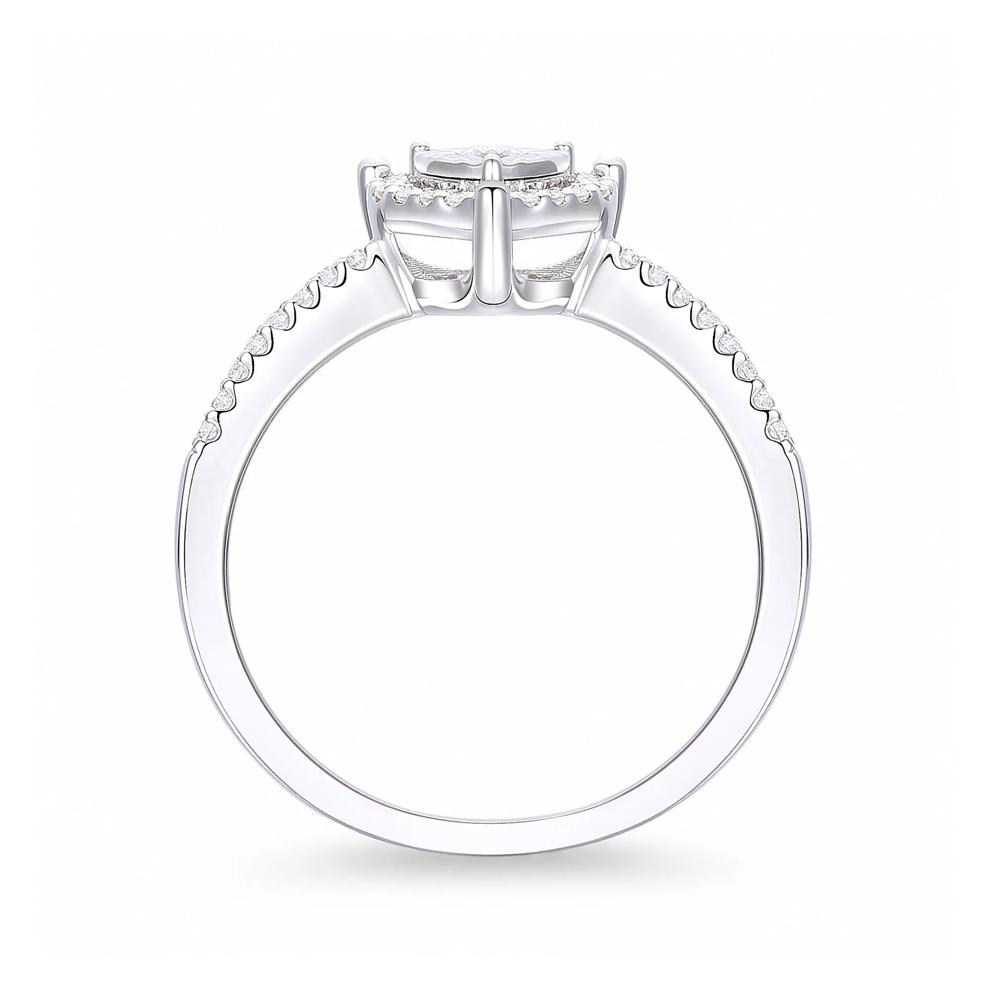 Diamond Illusion Heart Promise Ring in Sterling Silver (1/4 ct. tw.) – Image 2 of 4
