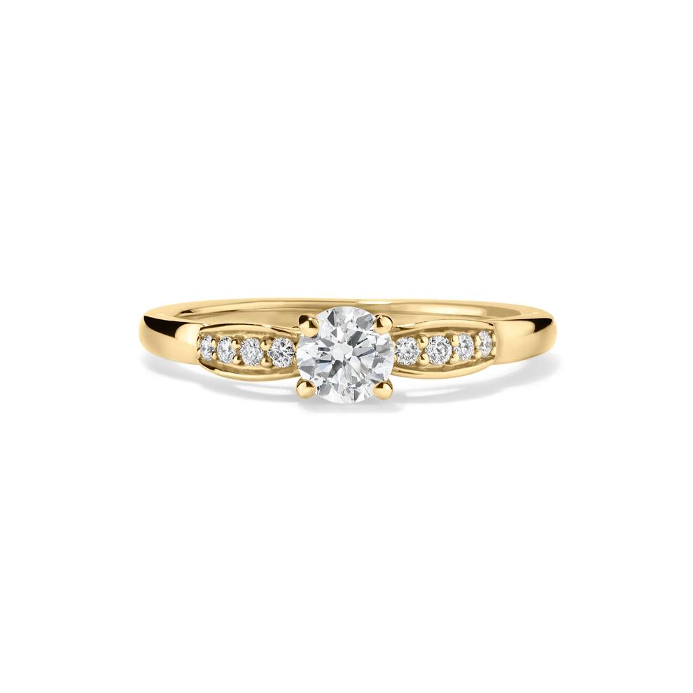 Diamond Round Engagement Ring in 10K Yellow Gold (1/2 ct. tw.) – Image 1 of 4