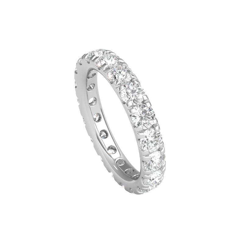 Lab Grown Diamond Comfort Fit Eternity Band in 14K White Gold &#40;3 ct. tw.&#41; – Image 4 of 4