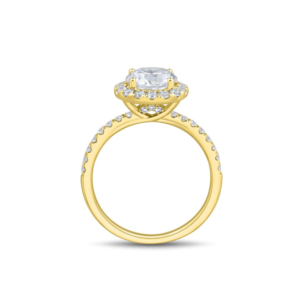 Lab Grown Diamond Halo Engagement Ring in 14K Yellow Gold (2 ct. tw.) – Image 2 of 3