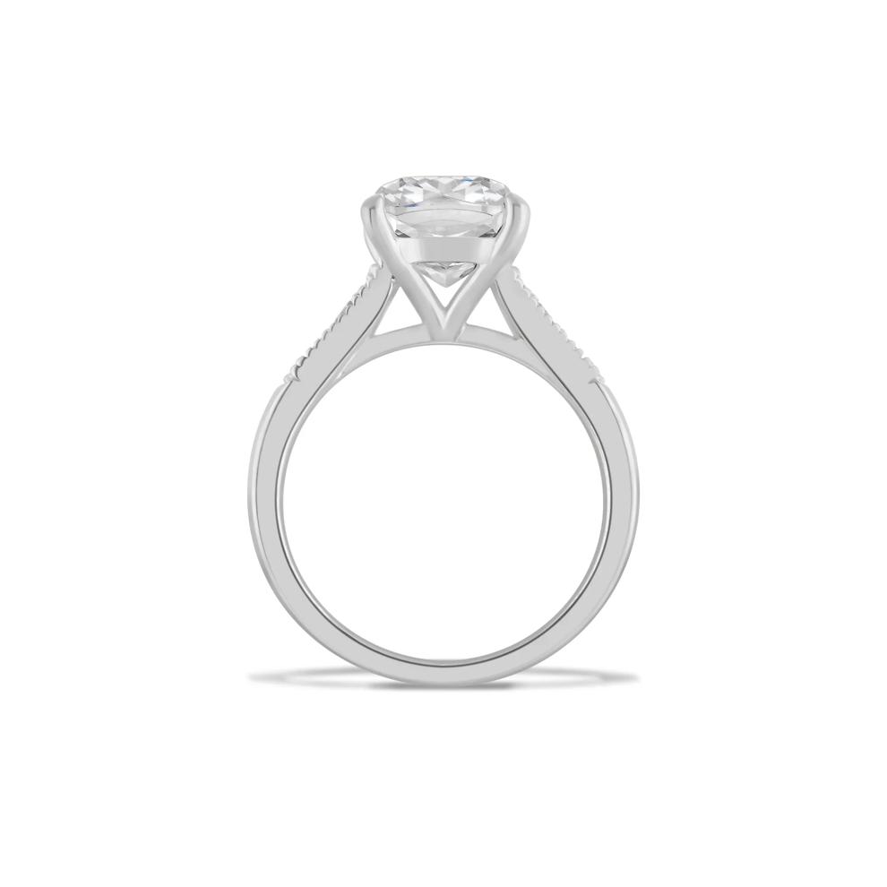 Lab Grown Diamond Elongated Cushion Engagement Ring in 14K White Gold (4 1/4 ct. tw.) – Image 2 of 4