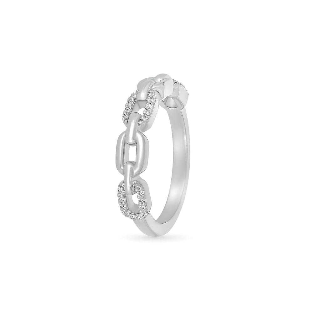 Diamond Chain Link Band in Sterling Silver (1/8 ct. tw.) – Image 5 of 5